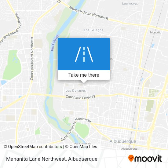 Mananita Lane Northwest map