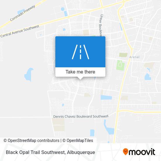 Black Opal Trail Southwest map