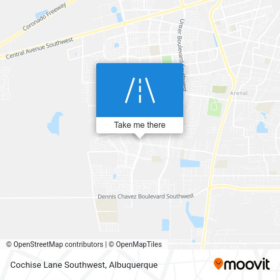 Cochise Lane Southwest map