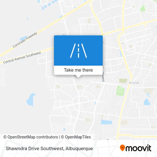 Shawndra Drive Southwest map