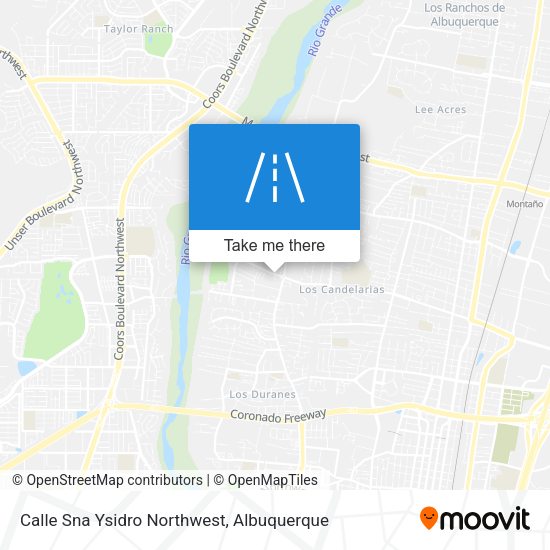 Calle Sna Ysidro Northwest map