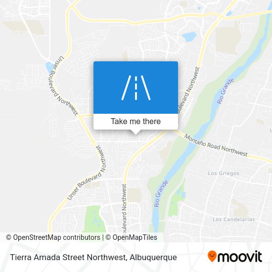 Tierra Amada Street Northwest map