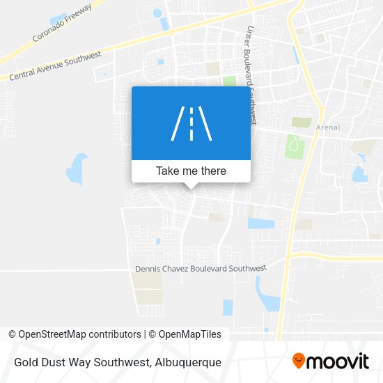 Gold Dust Way Southwest map