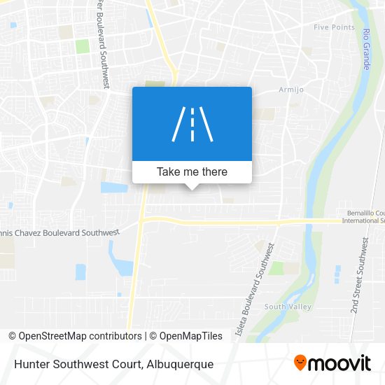 Hunter Southwest Court map