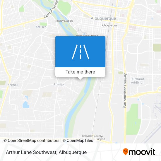 Arthur Lane Southwest map
