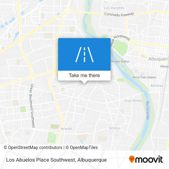 Mapa de Los Abuelos Place Southwest