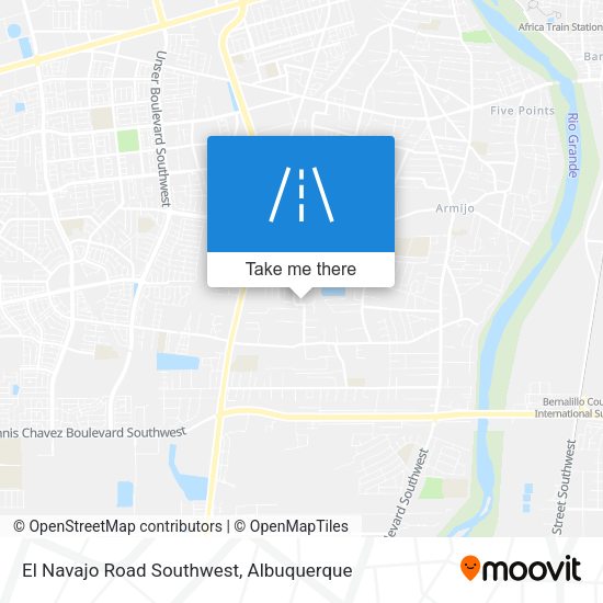 Mapa de El Navajo Road Southwest