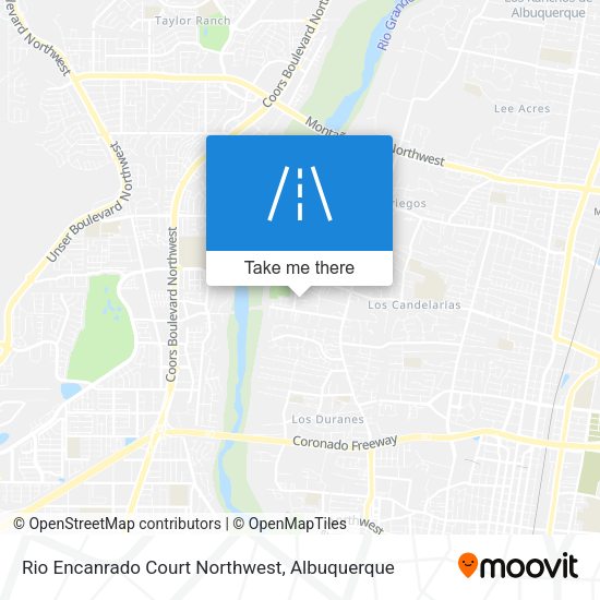 Rio Encanrado Court Northwest map