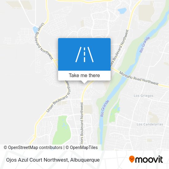 Ojos Azul Court Northwest map