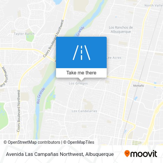 Avenida Las Campañas Northwest map