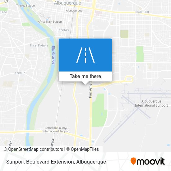 Sunport Boulevard Extension map