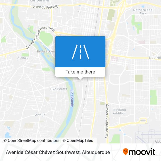 Avenida César Chávez Southwest map