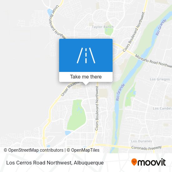 Mapa de Los Cerros Road Northwest