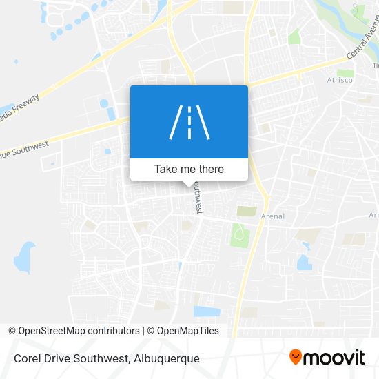 Corel Drive Southwest map