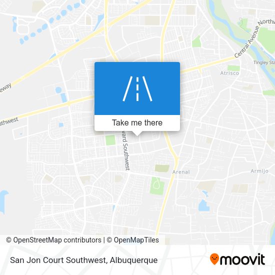Mapa de San Jon Court Southwest