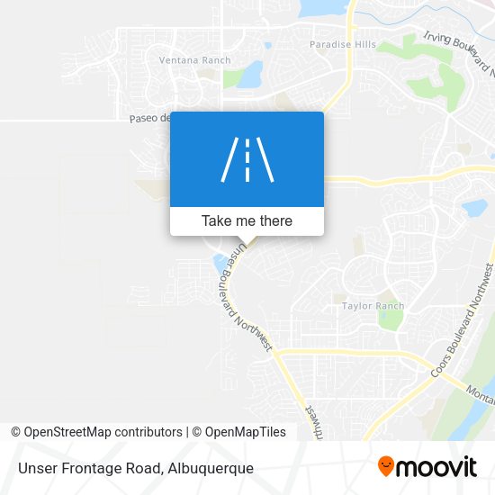 Unser Frontage Road map
