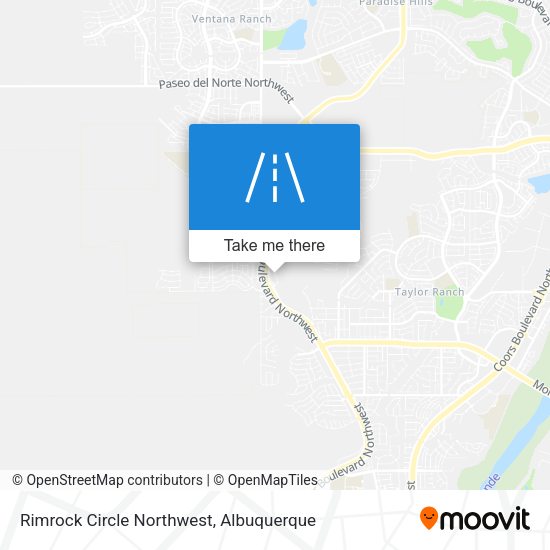 Rimrock Circle Northwest map