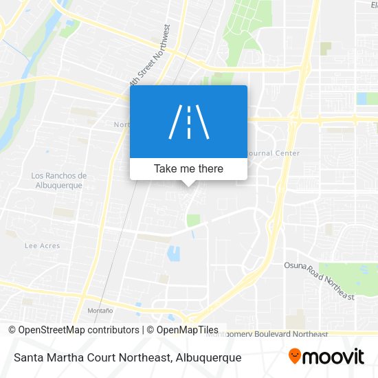 Santa Martha Court Northeast map