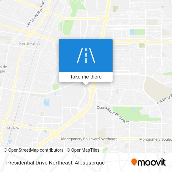 Presidential Drive Northeast map