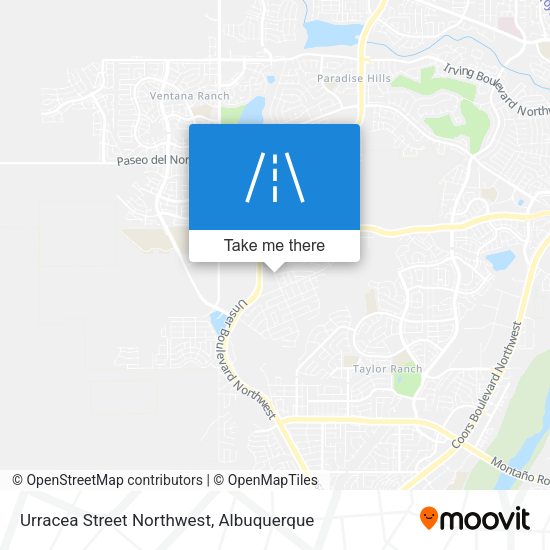 Mapa de Urracea Street Northwest