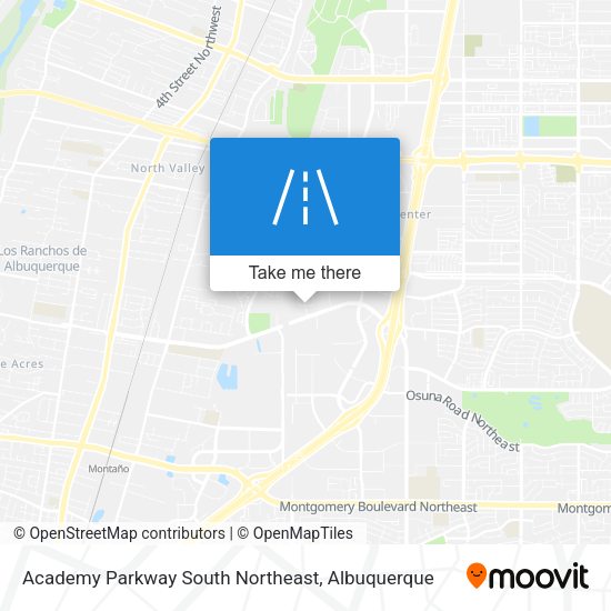 Mapa de Academy Parkway South Northeast