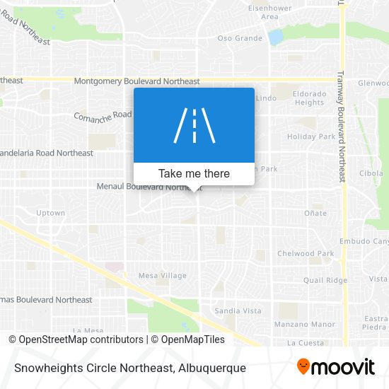 Snowheights Circle Northeast map