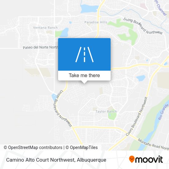 Camino Alto Court Northwest map