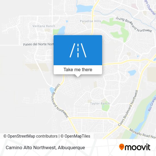 Camino Alto Northwest map