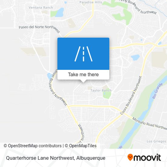 Quarterhorse Lane Northwest map