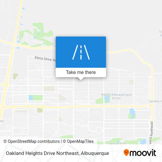 Mapa de Oakland Heights Drive Northeast