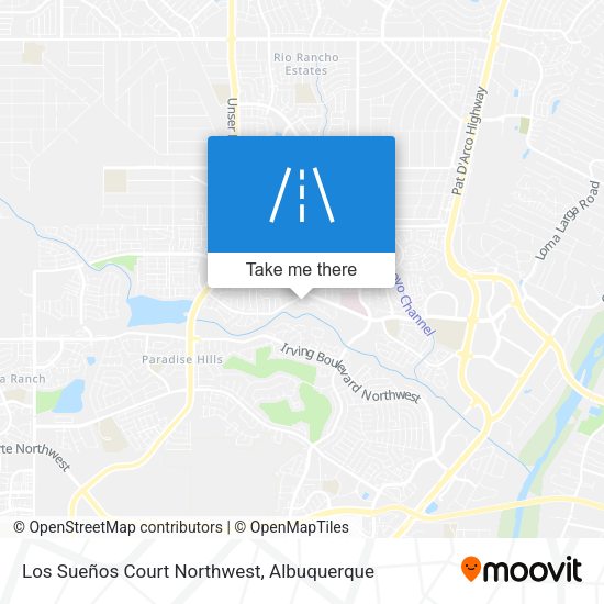 Los Sueños Court Northwest map