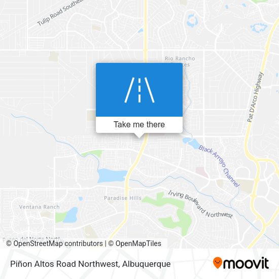 Piñon Altos Road Northwest map