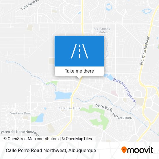 Mapa de Calle Perro Road Northwest