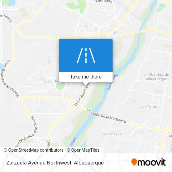 Zarzuela Avenue Northwest map