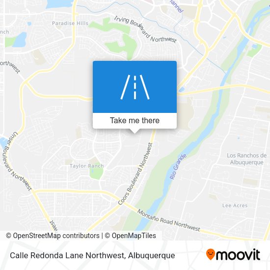 Calle Redonda Lane Northwest map