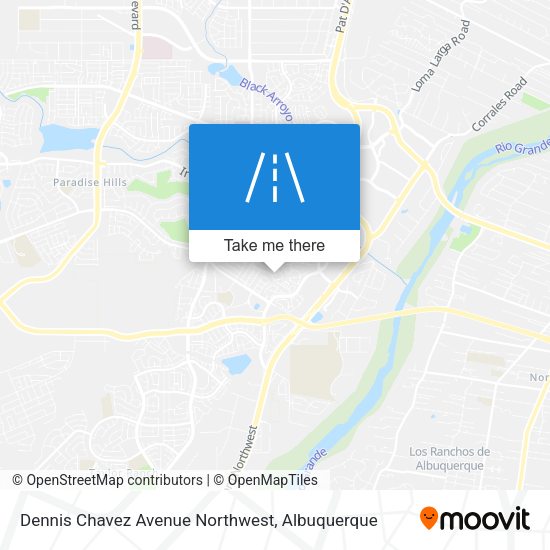 Mapa de Dennis Chavez Avenue Northwest