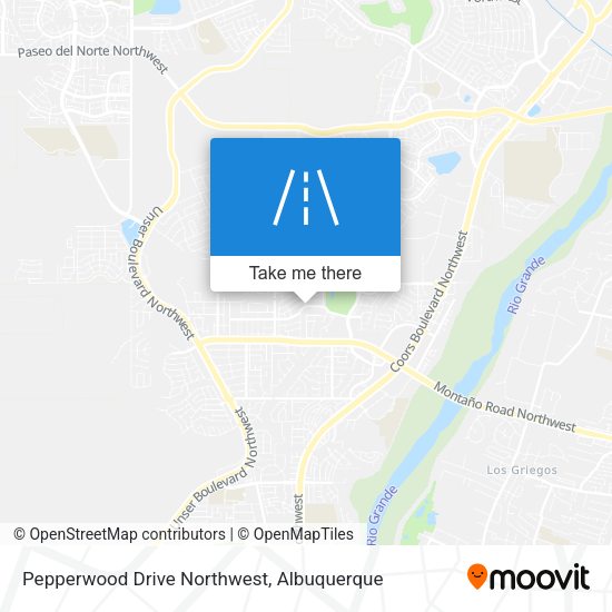 Pepperwood Drive Northwest map