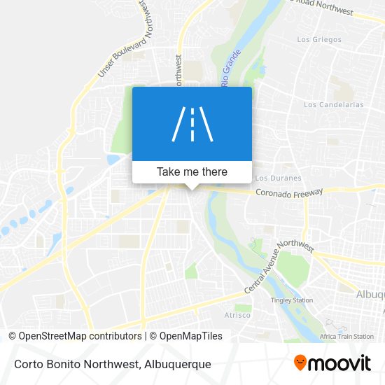 Mapa de Corto Bonito Northwest