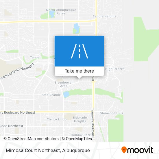 Mapa de Mimosa Court Northeast