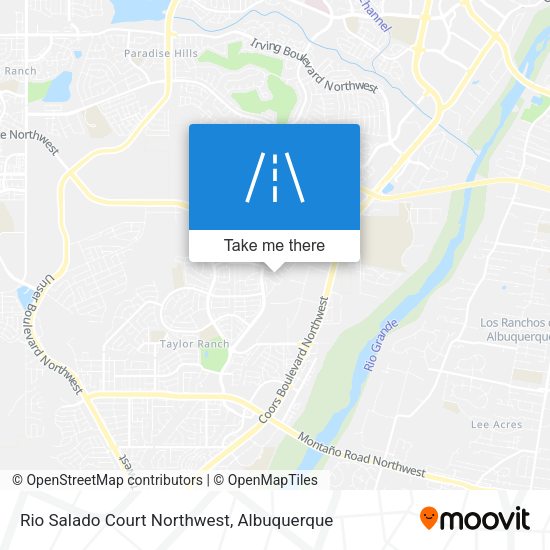 Rio Salado Court Northwest map