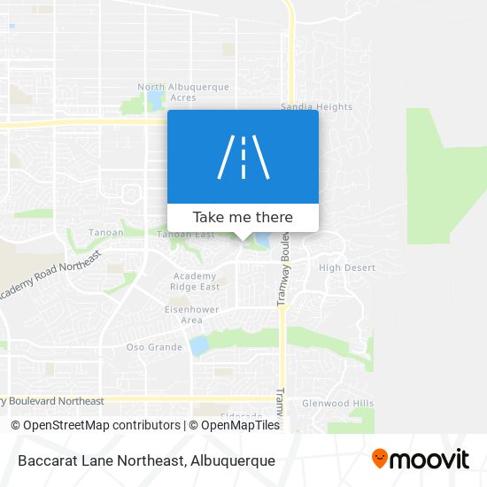 Baccarat Lane Northeast map