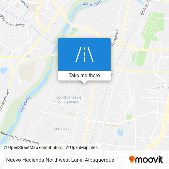 Nuevo Hacienda Northwest Lane map