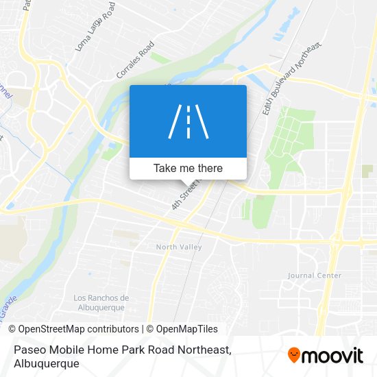 Paseo Mobile Home Park Road Northeast map