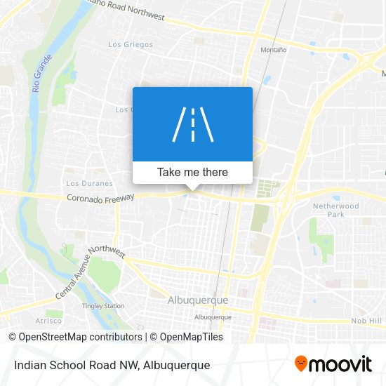 Indian School Road NW map