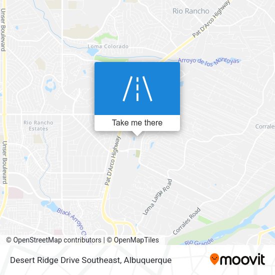 Desert Ridge Drive Southeast map