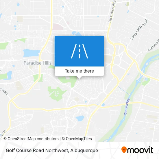 Golf Course Road Northwest map
