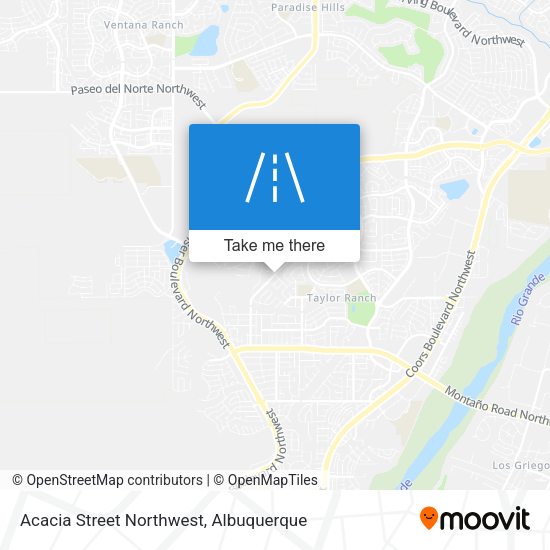 Acacia Street Northwest map