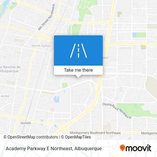 Academy Parkway E Northeast map