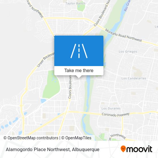 Alamogordo Place Northwest map