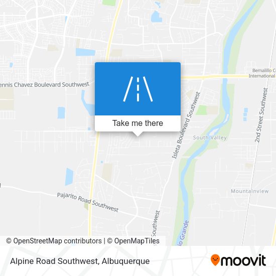 Alpine Road Southwest map